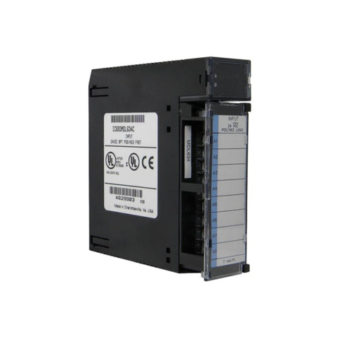 GE IC693MDL634 24VDC 16-point input module for Series 90-30 PLCs, supports positive/negative logic, with status LEDs.