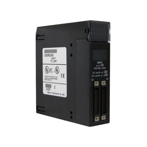 GE IC693MDL654 32-point 24VDC sourcing output module for Series 90-30 PLCs, with status LEDs and built-in electronic protection.