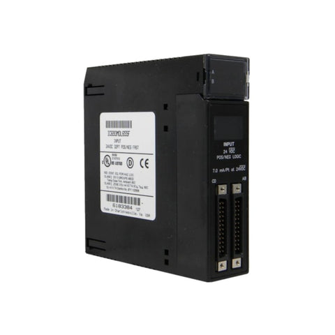 GE IC693MDL655 32-point 24VDC sinking output module for Series 90-30 PLCs, with LED indicators and built-in protection.