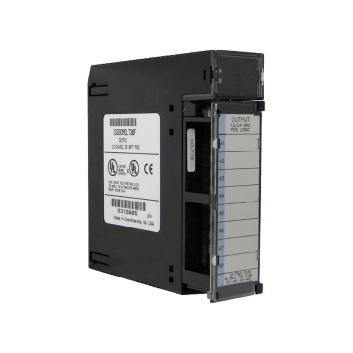 GE IC693MDL730 8-point relay output module for Series 90-30, Form A normally open contacts, 2A, for AC/DC control.