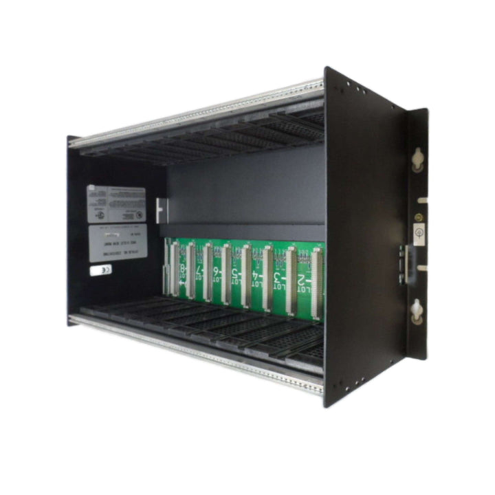 GE IC697CHS790 9-slot I/O rack for Series 90-70 PLCs, universal mount baseplate for CPU, power supply, and module installation.