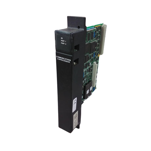 GE Fanuc IC697CMM711 Communications Coprocessor Module with dual serial ports for Series 90-70 PLCs, supporting multiple protocols.