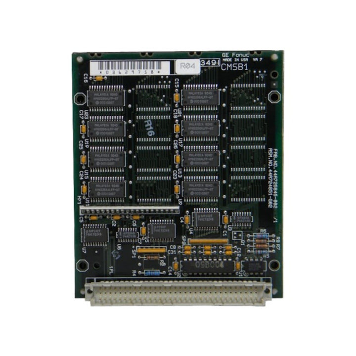 GE Fanuc IC697MEM717 64KB CMOS memory module for Series 90-70 PLCs, mounts directly to CPU, battery-backed SRAM.