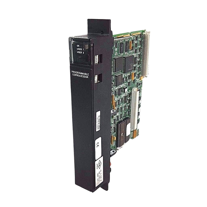 GE Fanuc IC697PCM711 Programmable Coprocessor Module for Series 90-70 PLCs, featuring 12 MHz CPU and dual RS-232/RS-485 ports.