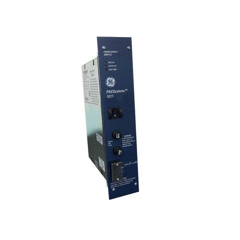 GE IC698PSA350 RX7i high-capacity 350W power supply module, 100–240VAC input, supports large and redundant control systems.