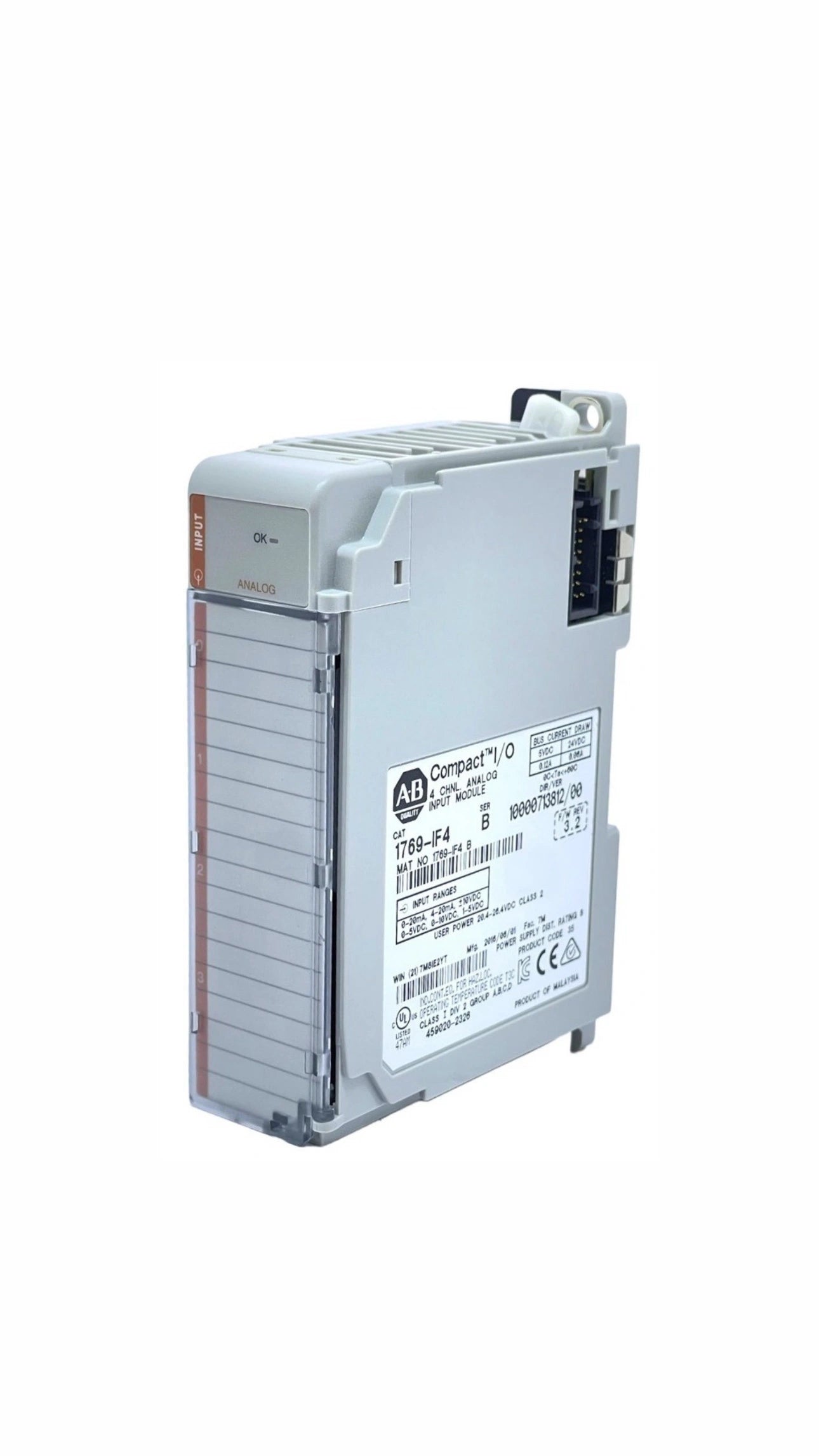 1769-IF4 Allen Bradley CompactLogix analog input module designed for precise acquisition and processing of analog signals in industrial automation.