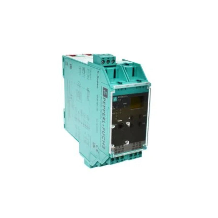 Pepperl+Fuchs KFU8-UFC-1.D frequency converter, 1 mHz–10 kHz input, 0/4–20 mA output, relay and transistor outputs, SIL 2 certified, Part No. 231195.