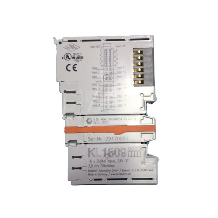 Beckhoff KL1809 digital input terminal, 16-channel, 24 V DC, 3 ms filter