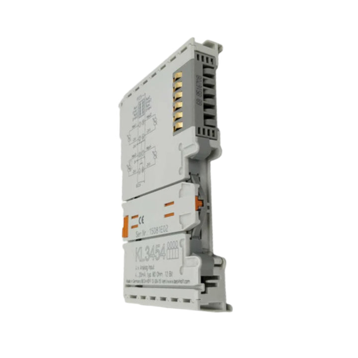 Beckhoff KL3454 Bus Terminal, 4-channel RTD input for Pt100/Pt1000 sensors, precise temperature measurement.