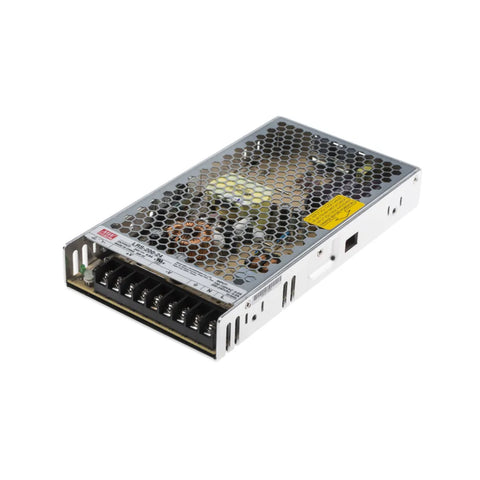 Mean Well LRS-200-24 enclosed power supply, 200 W, 24 V DC, 8.8 A, efficient compact solution for LED and industrial automation.