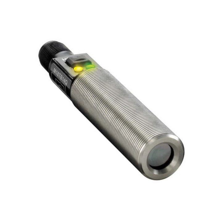 Banner M18TIP6EQ-800026 inductive proximity sensor with PNP output and IP67 housing for industrial metal detection.