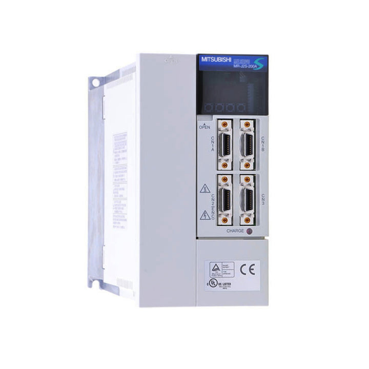 Mitsubishi MR‑J2‑200A servo drive, 2.0 kW, 3‑phase 200 V, J2 series for position, speed, torque control