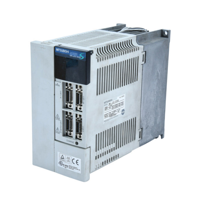 Mitsubishi MR-J2S-350B servo amplifier, 3.5kW, 200–230V AC input, SSCNET-compatible, built-in dynamic brake, real-time auto-tuning.