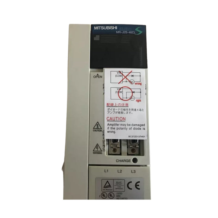 Mitsubishi MR-J2S-40CL servo drive, 400 W, 200 V, SSCNET, MR-J2S-CL series