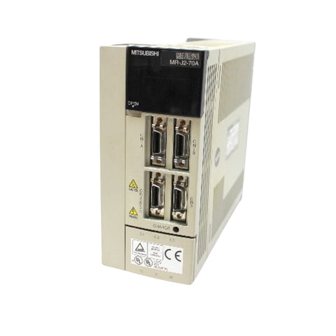 Mitsubishi MR-J2S-70A servo amplifier, 750W, 200V AC, MR-J2S Series, for precision motion control applications.