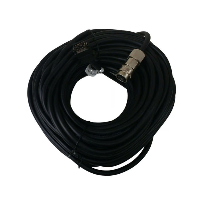 Mitsubishi MR-J3ENSCBL20M-L servo encoder feedback cable, 20m length, IP67 rated, for MR-J3 series systems.