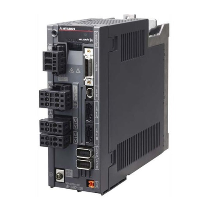 Mitsubishi MR-J4W2-22B dual-axis servo amplifier, 2.2 kW, SSCNET III/H, 200 V MR-J4 Series