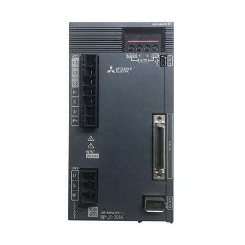 Mitsubishi MR-JE-200A servo drive, 2.0 kW, 200 V, general-purpose, MR-JE series