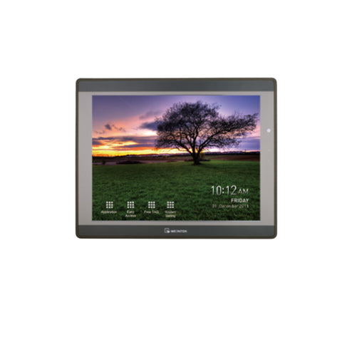Weintek MT8150X HMI with 15" 1024×768 TFT LCD, 24 V DC input, RS-232/RS-485 ports, Ethernet, USB, and EasyBuilder support for industrial automation.​

