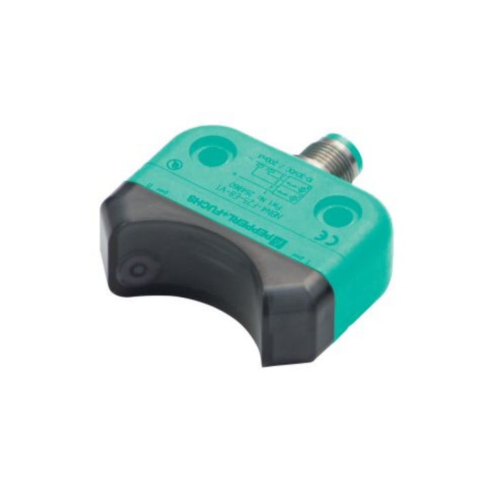 Pepperl+Fuchs NBN4-F25-E8-V1 inductive sensor, 4 mm flush, PNP NO, compact rectangular body, IP67.