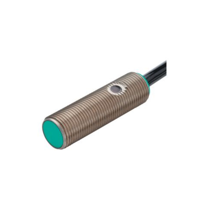 Pepperl+Fuchs NJ2-12GM40-E2 inductive sensor, M12 flush mount, 2 mm range, PNP NO, IP67.