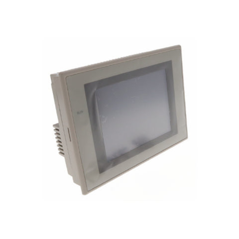 Omron NS5-SQ10-V2 5.7" STN color HMI with serial and USB communication, 24 VDC supply, for reliable industrial equipment interface.