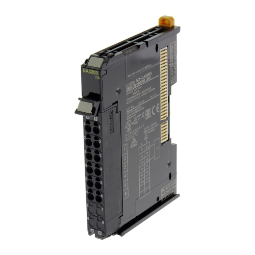 NX-DA3203 Omron high-precision analog output module for Omron's NX-series controllers, delivering accurate control with three channels for industrial automation.