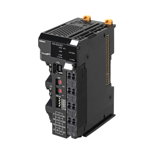 NX-ECC201 Unidade de controle de comunicação Omron para controladores da série NX da Omron, otimizando a conectividade e a troca de dados em automação industrial com suporte de protocolo versátil.