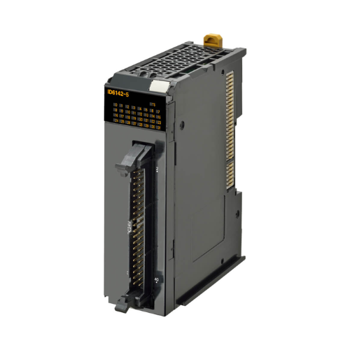 NX-ID6142-5 Omron digital input unit with 32 points, 24V DC Sink/Source, and 20 μs response time, ideal for high-density digital input applications in industrial automation.