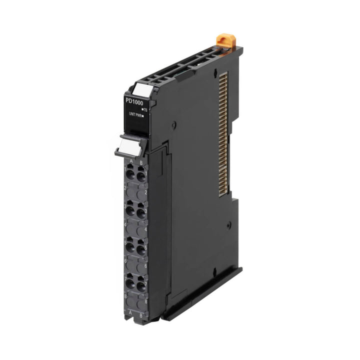 Omron NX-PD1000 power supply module, 24V DC input, 10 W output, non-isolated, enhancing NX series systems with additional power capacity.