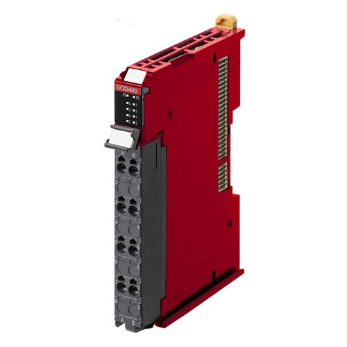 NX-SOD400 4 Digital Safety Outputs, PNP 24 VDC, 0.5 A/point, 2.0 A/NX Unit, screwless push-in connector, 12 mm wide