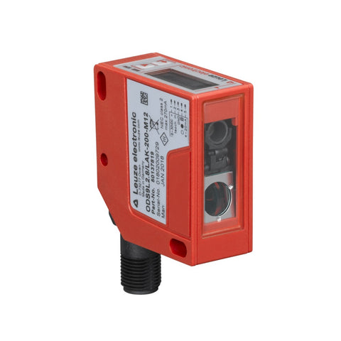 Leuze ODS9L2.8/LAK‑650‑M12 laser distance sensor with 2.8 m range and M12 connector