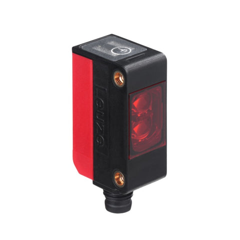 Leuze PRK5.M3/4P‑M8 stainless steel retro-reflective sensor, 2 m range, M8 connector, IP69K rated