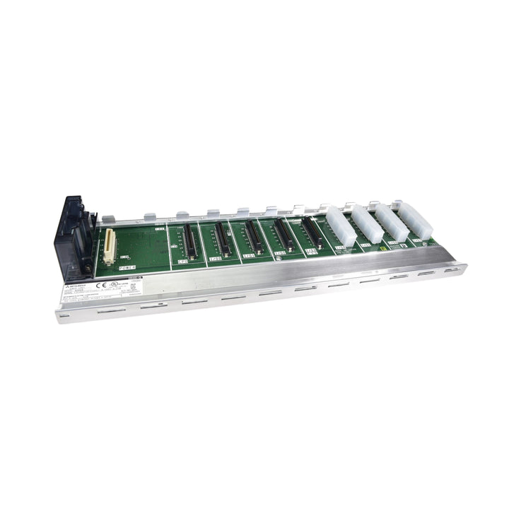 Mitsubishi Q38DB lithium battery module for memory backup in MELSEC-Q Series PLC CPUs.