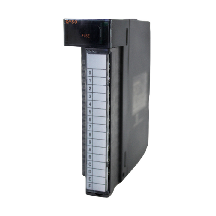 Mitsubishi QY50 digital output module, 32-point sink transistor, 5–30 VDC, for Q Series PLC