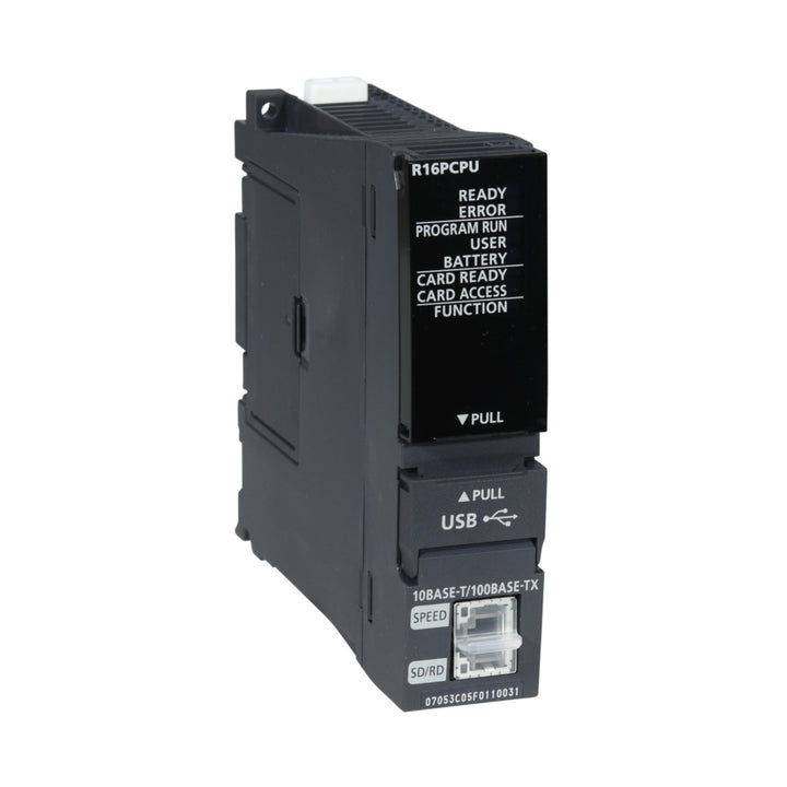 Mitsubishi R16CPU PLC CPU module, 160k steps, Ethernet, SD card, iQ-R series