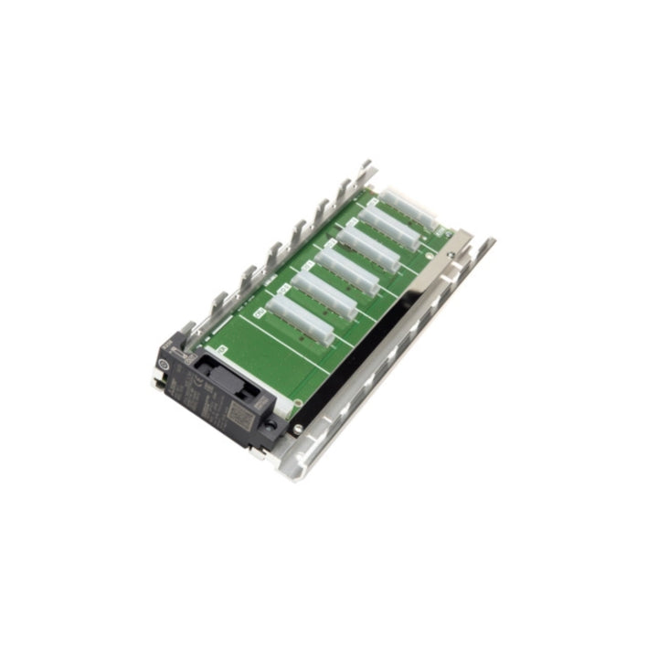 Mitsubishi R35B base unit, 5-slot backplane for MELSEC iQ-R Series, supports CPU and I/O modules, DIN rail mount.