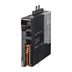 Omron R88D-1SN01H-ECT 100 W servo drive with EtherCAT, 200–240 VAC input, and STO safety for compact, high-speed motion control.