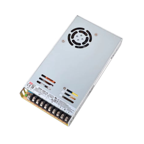 Mean Well RSP-320-15 enclosed power supply, 320 W, 15 V DC, 21.4 A, reliable for industrial and automation systems.