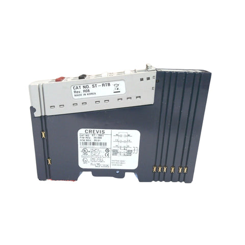 GE ST-7641 field power distribution module, 5–220V AC/DC, 10A, DIN rail mountable, for RSTi I/O systems.
