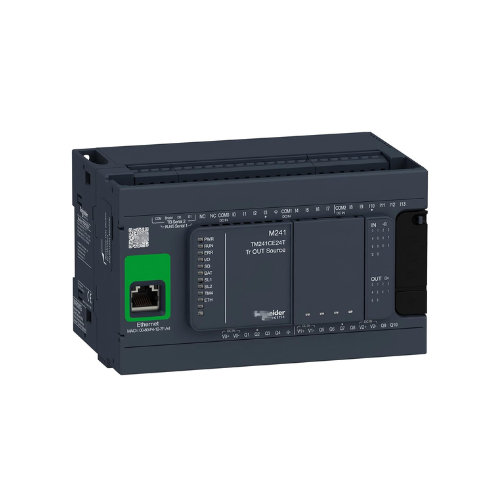 Controlador lógico Schneider Electric TM241CE24T, Modicon M241, 24 IO, transistor, PNP, Ethernet