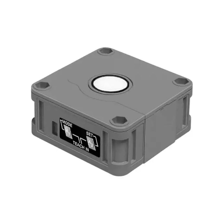 Pepperl+Fuchs UB2000-F42-I-V15 ultrasonic sensor with 60–2000 mm range, 4–20 mA output, and IP54-rated ABS housing for industrial applications.