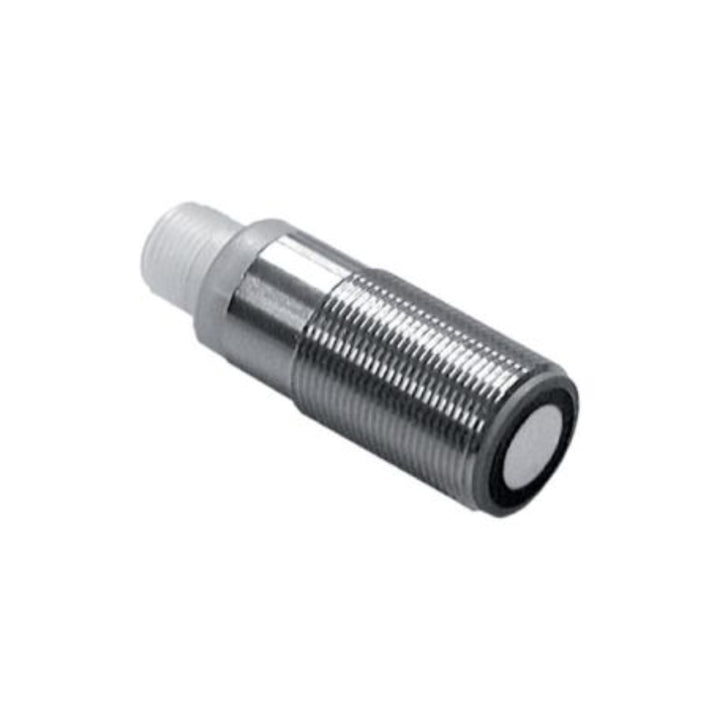 Pepperl+Fuchs UB300-18GM40-I-V1 M18 ultrasonic sensor with 35–300 mm range, 4–20 mA output, and IP67 rating for precise industrial distance measurement.