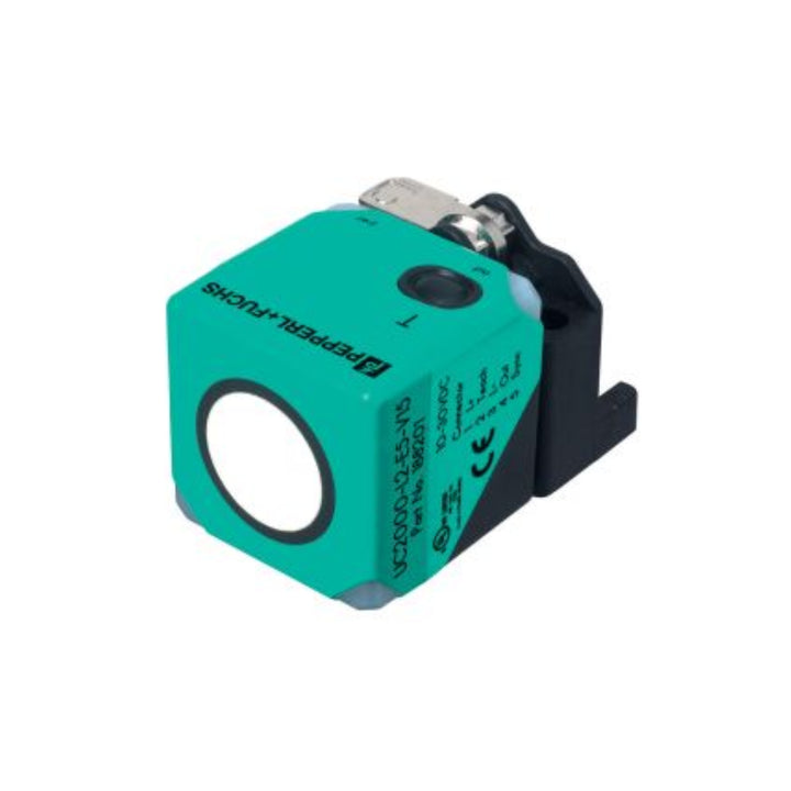 Pepperl+Fuchs UC2000-L2-E5-V15 ultrasonic sensor, 2000 mm analog 0–10 V, IP67-rated L2 housing.