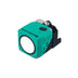 Pepperl+Fuchs UC4000-L2-I-V15 ultrasonic sensor with 200–4000 mm range, 4–20 mA output, rotatable head, selectable sound beam, and IP67 protection.