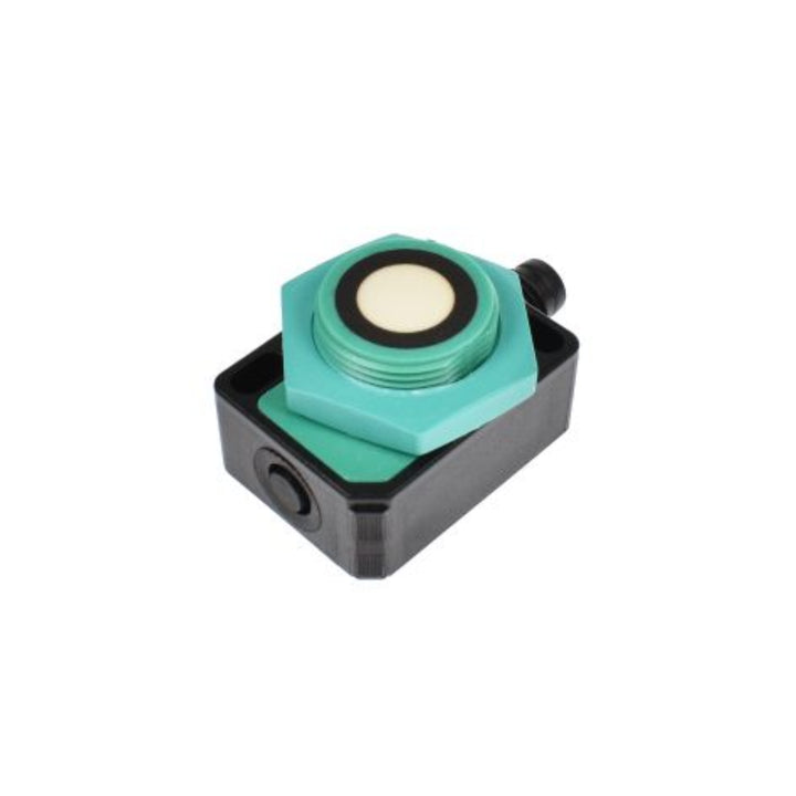 Pepperl+Fuchs UC800-F77S-IU-IO-V31 ultrasonic sensor, 800 mm range, analog + IO-Link, M8 connector, IP67-rated compact housing.