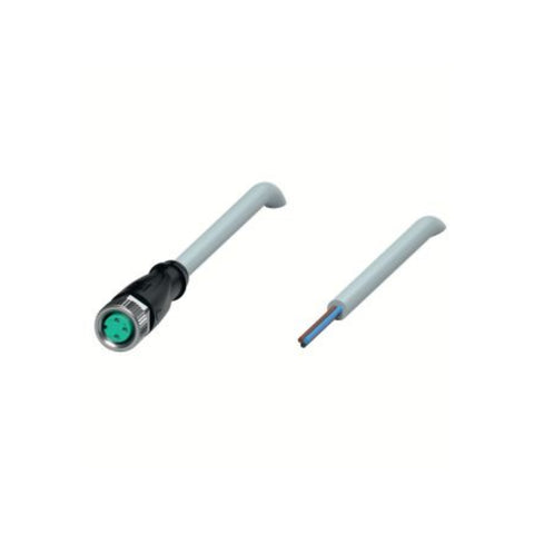 Pepperl+Fuchs V3-GM-2M-PVC M8 3-pin straight female connector with 2 m PVC cable, IP67-rated.