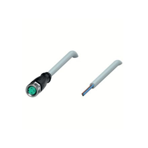 Pepperl+Fuchs V3-GM-5M-PVC M8 3-pin female cordset with 5 m PVC cable, IP68 rated, A-coded, for industrial sensor connections.