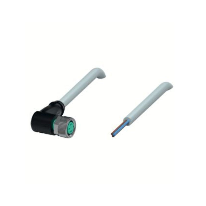 Pepperl+Fuchs V3-WM-5M-PVC M8 3-pin angled female cordset with 5 m PVC cable, IP68 rated, A-coded, for industrial sensor connections.