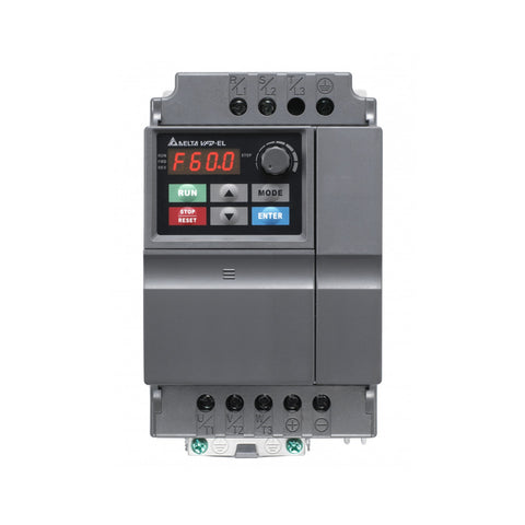 Delta VFD022EL43A Variable Frequency Drive is compact and efficient for industrial use.